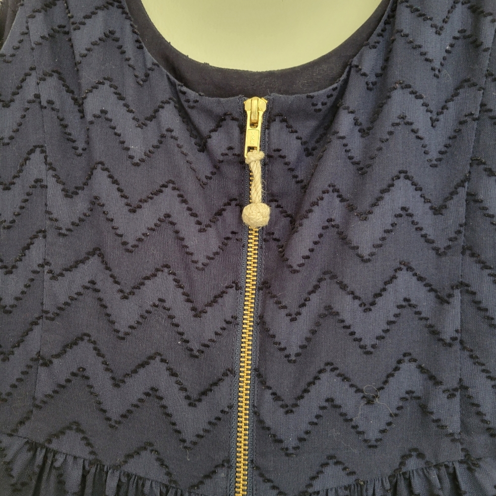 VINEYARD VINES Navy Cotton Fit and Flare - Size 8 - Picture 6 of 7